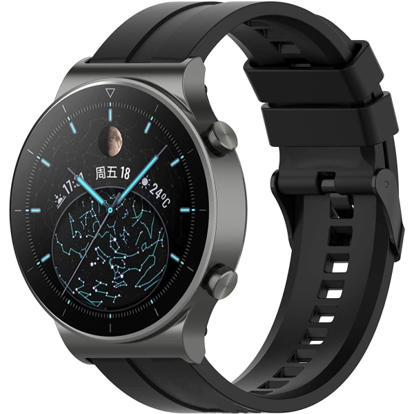 Huawei Watch GT2 Pro rannekoru silikoni musta