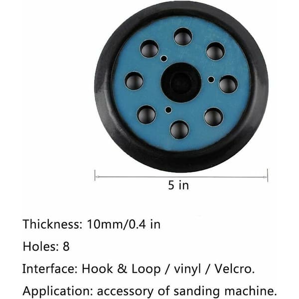 5\" 8-hulls slipebase og slipeplate for slipemaskin