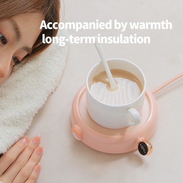 Kaffe Värmare Smart Kaffe Mugg Värmare för Skrivbord Automatisk Avstängning Mjölk Dryck