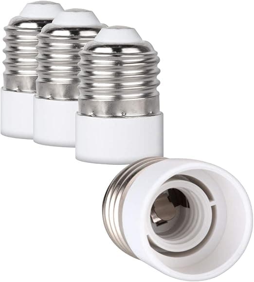 4x sockeladapter - E27 till E14 sockelomvandlare - E14 baslamphållare adapter för halogen LED-lampa