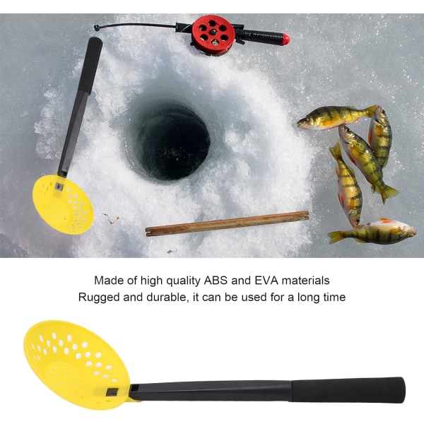 Ice Fishing Scoop Skimmer, Portabel Ice Fishing Scooper med EVA Antislip H