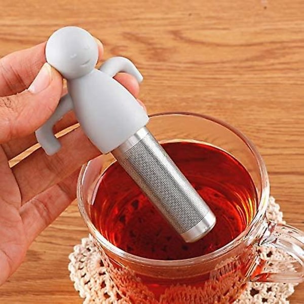 Te-infuser til løs te - sød te-si kugle i rustfrit stål med ekstra fint net