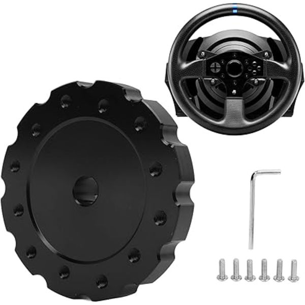 Nav för ratt till bil, exakt ersättningsadapter för ratt till Thrustmaster T300 T500 PCD 73 mm (svart)