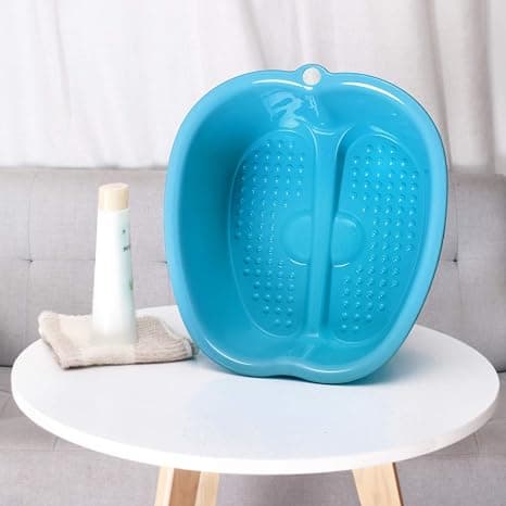 Hjem badekar plast system stor fodbad blå