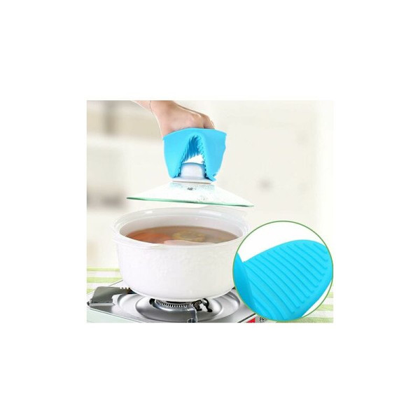 Mini tjock silikon värmebeständig ugnsvante för bakning, matlagning, grill (blå