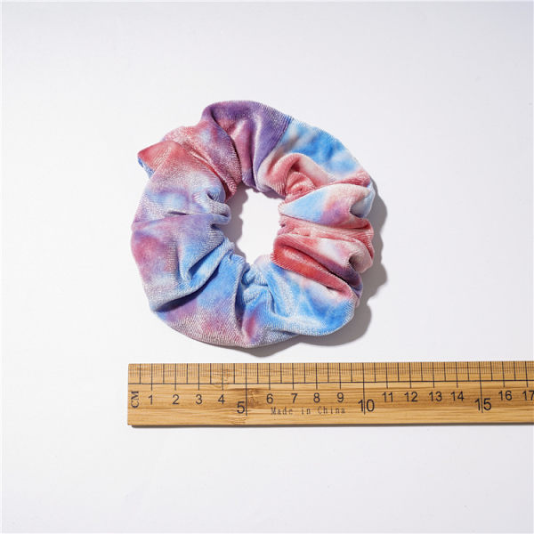 6 kpl värikkäitä tie-dye-hiusdonitseja talven samettista hiuspantaa poninhäntäpidike