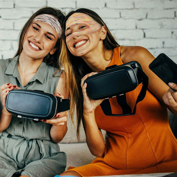 VR-øjenmaske, justerbar åndbar VR-svedbånd (3 stk.)
