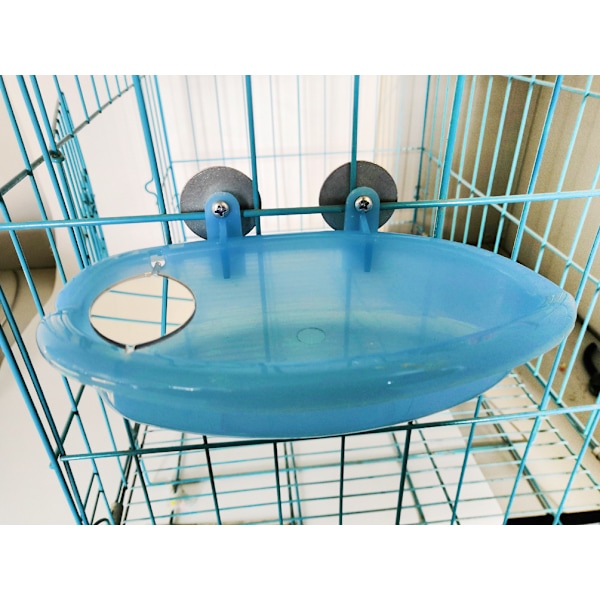 Fågelbad med spegel, hängande fågelbad för små papegojor, conures, cockatiels