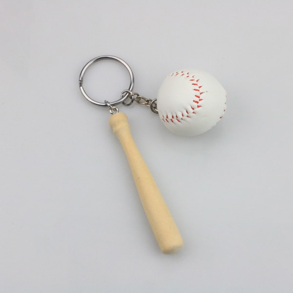 6-pack baseboll och trä nyckelring baseboll festgåvor för bas