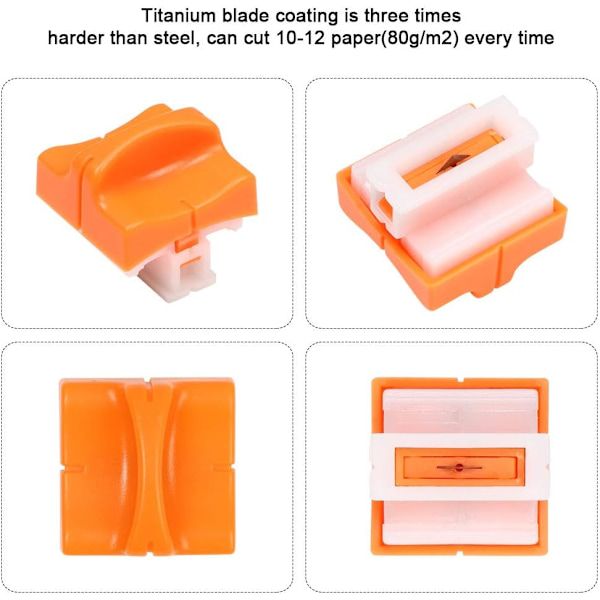 Pappersskärare Ersättningsblad med Säkerhetsbrytare för A4 Pappers Trimmer, Orange