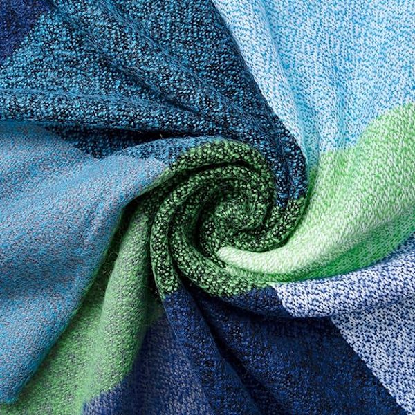 Dam Scarf Fashion Lång Rutig Sjal Wraps Stor Rutnät Vinter Varma