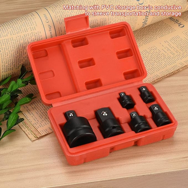 6 kpl Hylsyavaihdin Adapteri Pelkistin Hylsymuunnin 1/4\", 3/8\", 1/2\", 3/4\"