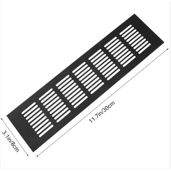 2 STK Rektangulær Ventilationsrist, Rektangulær Luftventil, Luftventil, Rektangulær Ventilationsrist, Rektangulær Luftventilrist for Ideel Ventilation