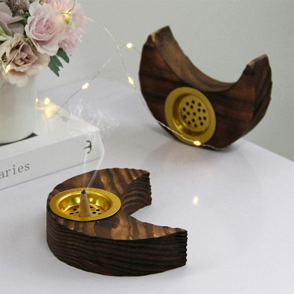 Træmåneformet røgelsesbrænder Ornament Ornament Ramadan Crescent Røgelse