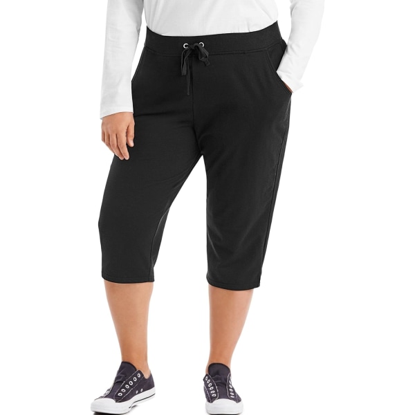 Plus-size French Terry Capri med lommer til kvinder