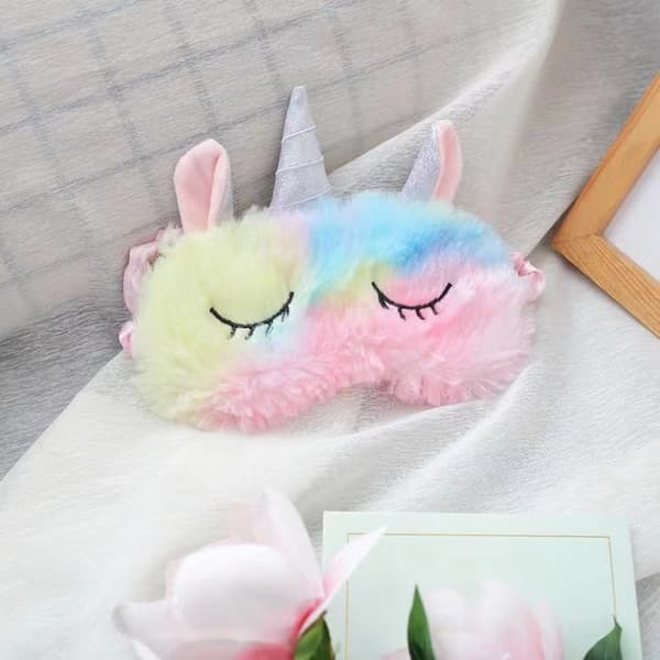 Sovende barn øyemaske Unicorn barn sovemaske søt 3d dyr