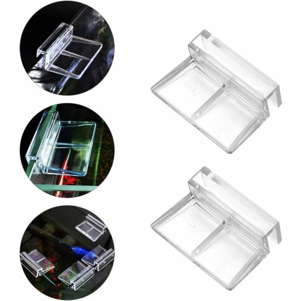 Akvarie låg clips, 8MM akryl clips akvarier fisketank akvarie glas låg holder, 14 stykker