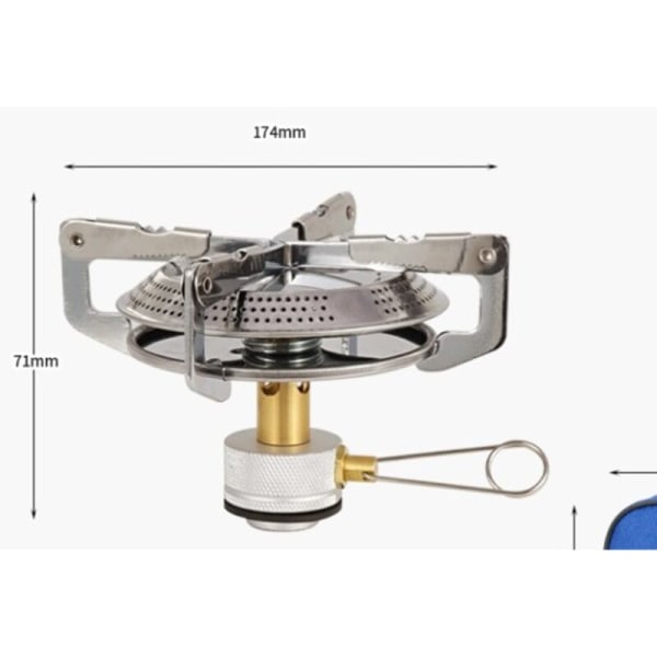 Camping Gasspis Minificka Gasbrännare Matlagning Brännare Vikbar Titan Al