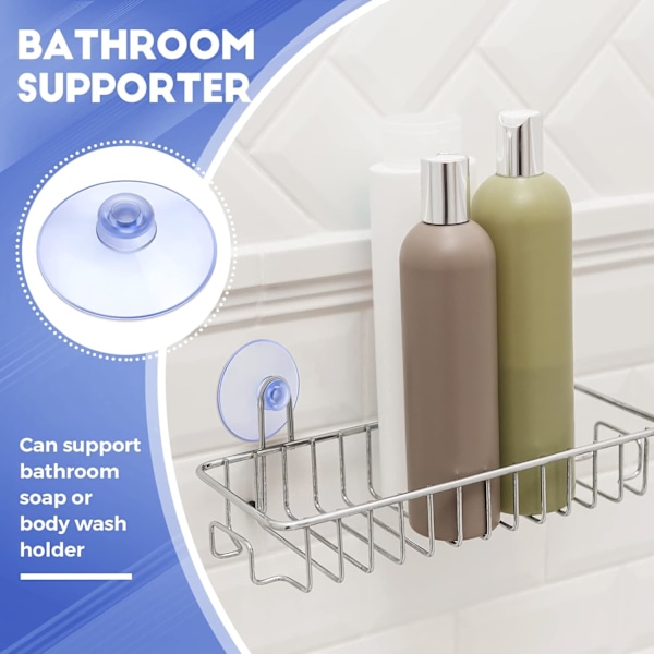 12-pack transparenta sugproppar utan krokar, 45 mm, 30 mm, 20 mm