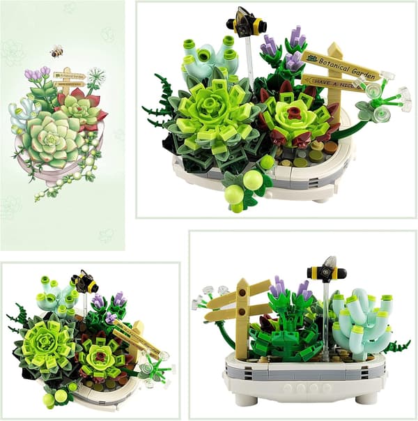 Mini Bricks Bonsai -malli Luova DIY Simulaatio Mini Hiukkaskukka Botan