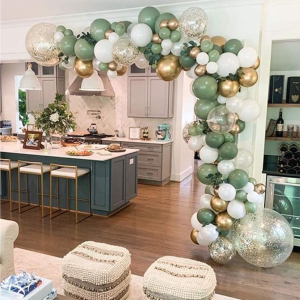 Grønne latexballoner i forskellige størrelser fødselsdagsfest sæt baby shower ballon