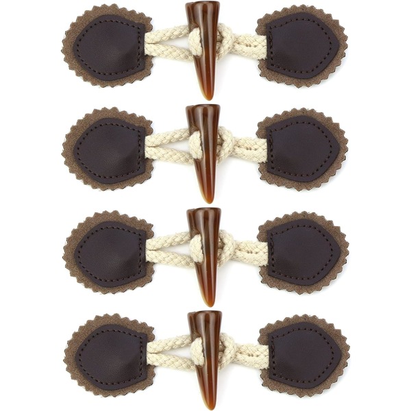 4 par knapp pullover vindjacka harts knapp kappa knapp mode ryggsäck knapp anteckningsbok (mörk kaffe + brun)