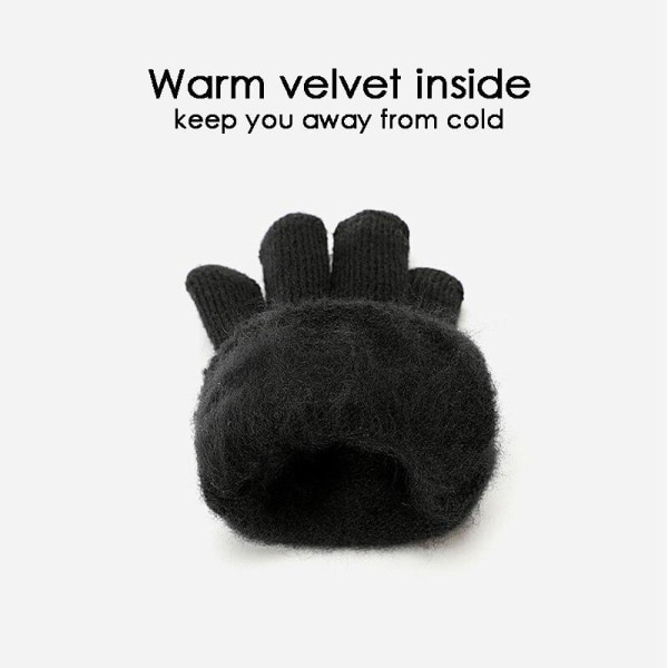 Varma handskar med fleecefoder Grå/svart (one-size)