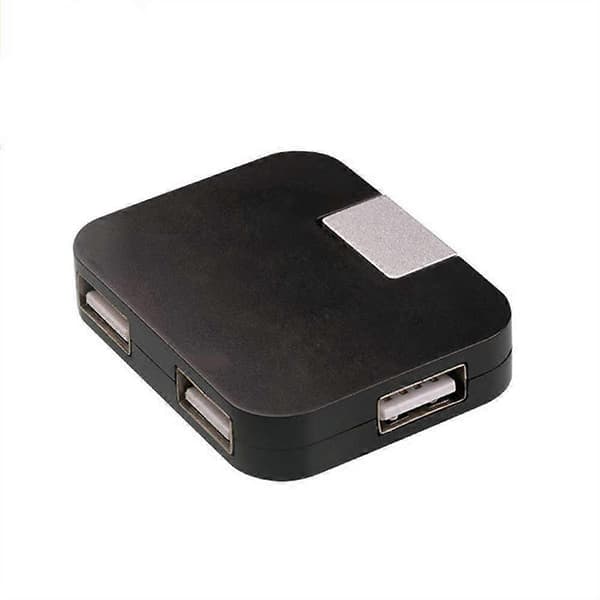 Roterende USB 2.0 Hub USB til USB Splitter (Sort)
