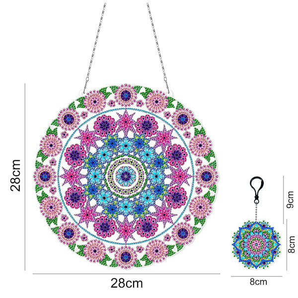 DIY Julediamanter Kunstmaleri Hengende Sett for Voksne, Akryl Diamantmaleri Henger Ornament Brettkitt