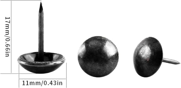 500 stk. møbelpolstringssøm, kraftige 17x11 mm bronze dekorative møbelpolstringssøm