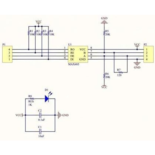 5PCS 5V MAX485/RS485-modul TTL till RS-485 MCU-utvecklingskort