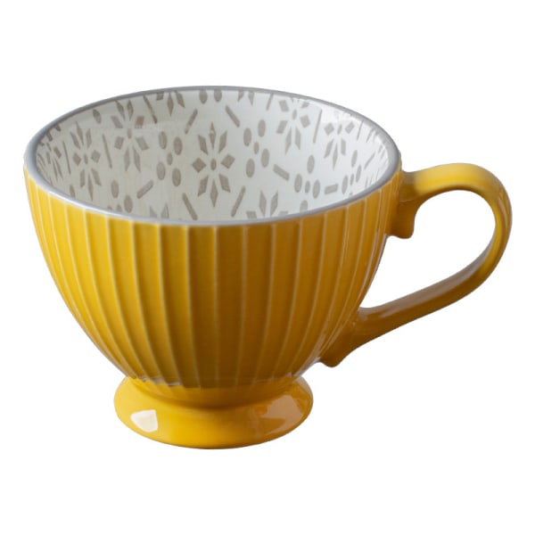 Mugg Handmålad kaffekopp Vintage Cup Cafe Bar Supplies Embosse