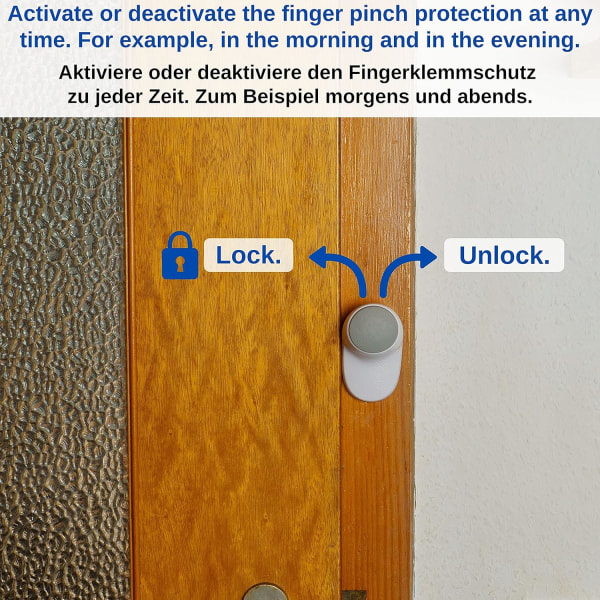 Barnsäkerhet Dörrstoppare, 4 delar, Vit, Anti-slam dörrstoppare, Barn