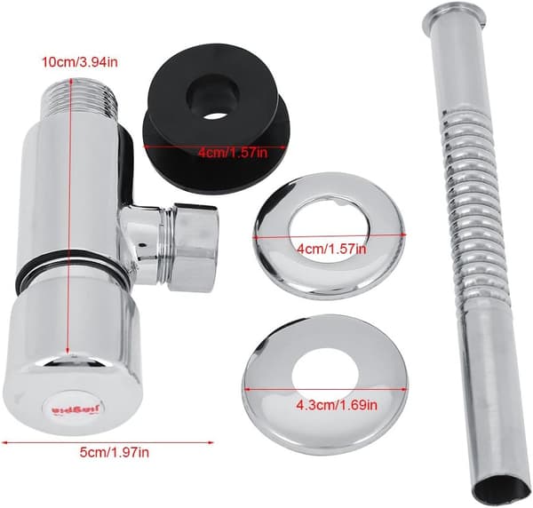 Eksponert urinalspylesystem, veggmontert spylesystem trykknapptype, sink