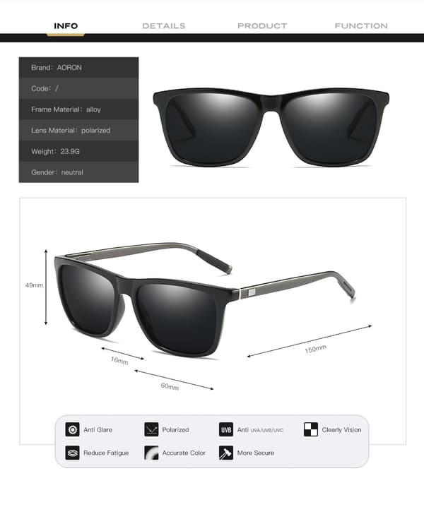 Men's Cool Polarized Sunglasses Blue