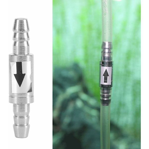 Enkelriktad CO2-backventil, metallbackventiltillbehör för akvarieluftpump