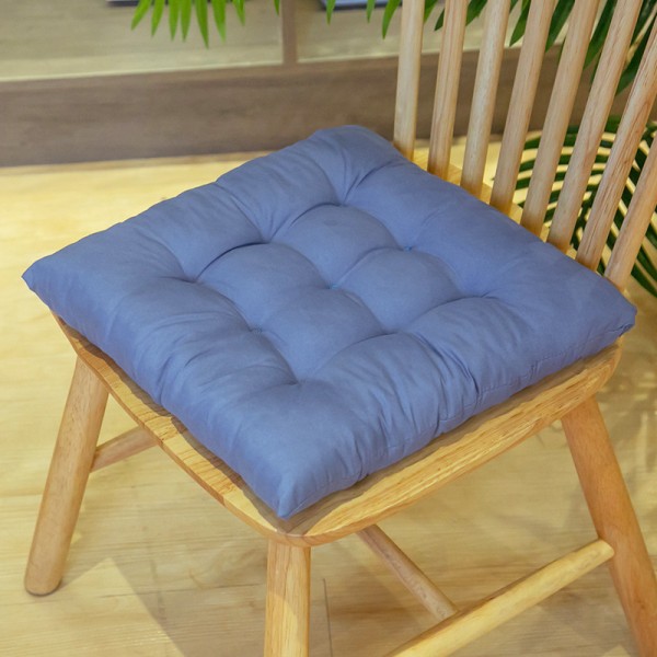 Set med 2 sittdynor, sittdynor för trädgårdsstol, dynöverdrag för inomhus- och utomhusbruk 40 x 40 cm (gråblå, fyrkantig)