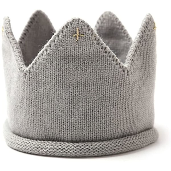 Baby Crown -neulottu hattu syntymäpäivän kruunujuhlavalokuvarekvisiitta päähine
