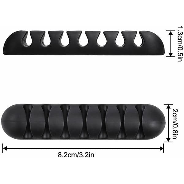 Silikon selvklebende kabelklemmer Multifunksjonell kabelhåndtering Kabler Organizer