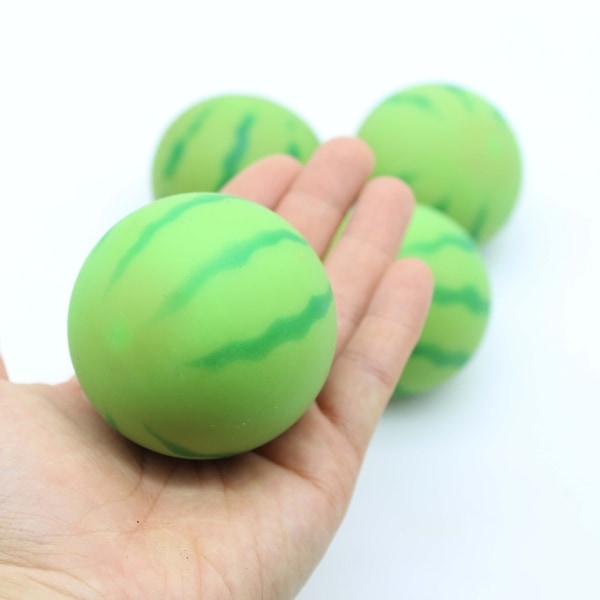 4 stk Stressball / Squeeze ball - Vannmelon Grønn