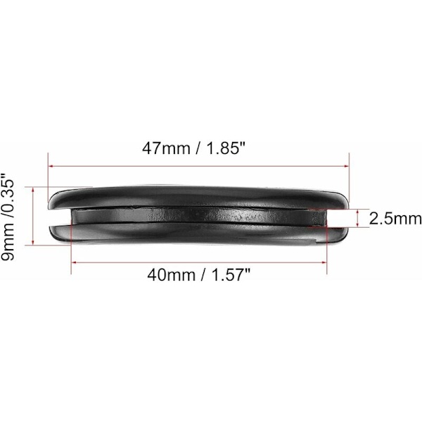Gummiøye Rund Dobbeltsidig Holder Diameter 40mm for Ledningsbeskyttelse 4
