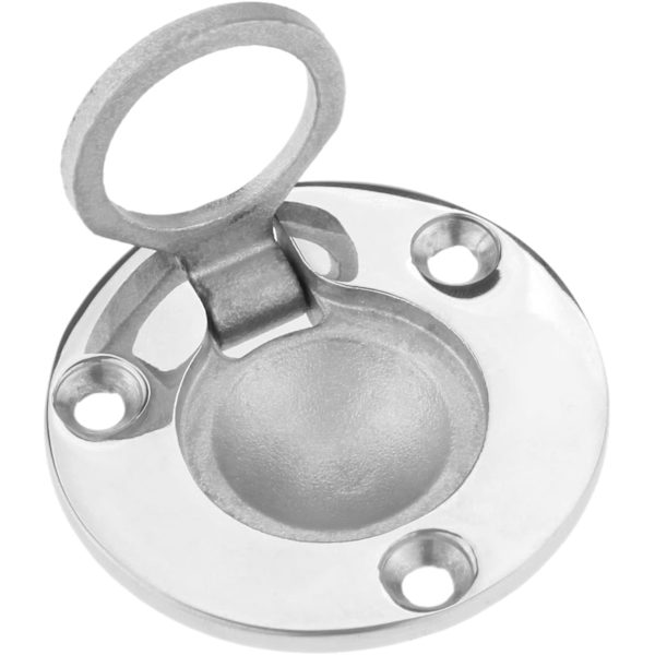 Flush Pull Latch, Rustfritt Stål Båt Slam Luke Løfte Rund Ring Håndtak