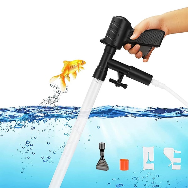 Aquarium Gravel Cleaner, New Quick Water Changer With Air-pressing Button F