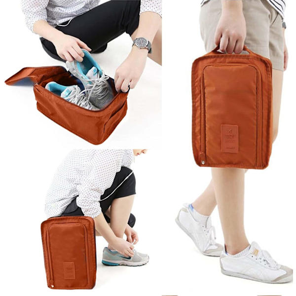 Pieces Travel Shoe Bag - Kenkäpussi, Vedenpitävä Pölynkestävä Kenkien Säilytys, Kannettava Kenkäpussi, Organisaattoripussit Säilytyspussi (Oranssit)