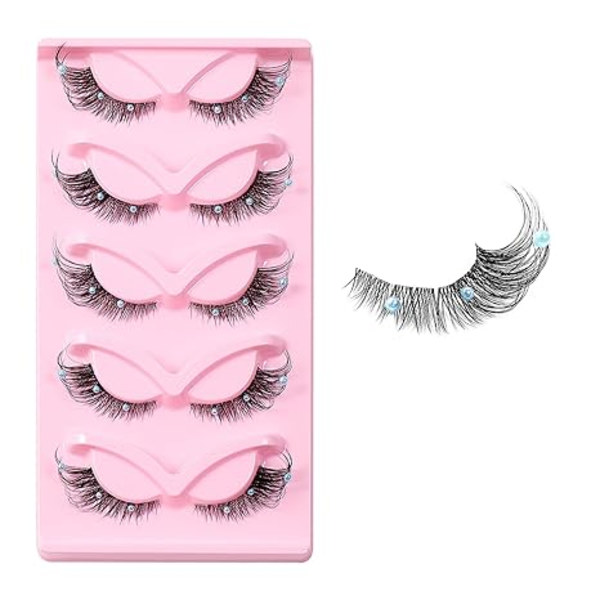 Foxes Eye Lashes Wispy Cats Eye Teko Karvat Natural Look Angel Wing Lash Jotka Näyttävät Pidennyksiltä Faux Mink Lashes Teko Karvat