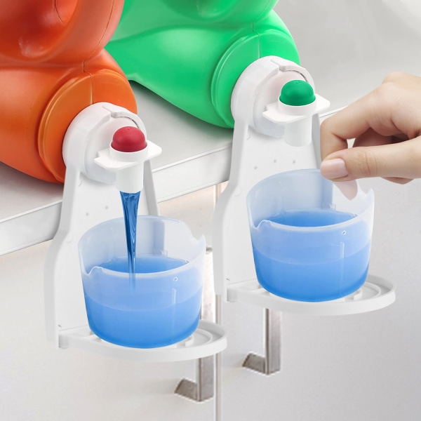 Hopfällbar tvättmedelskåpshållare i plastdelar Anti Overflow Inget mer spill eller s