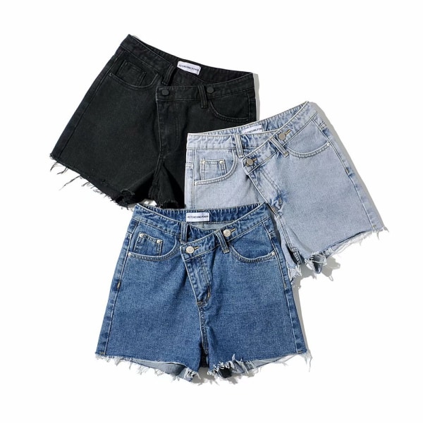 Dames Juniors Jean Shorts Højtaljede Strækbare Denim Shorts Casual Sommer Hot Shorts