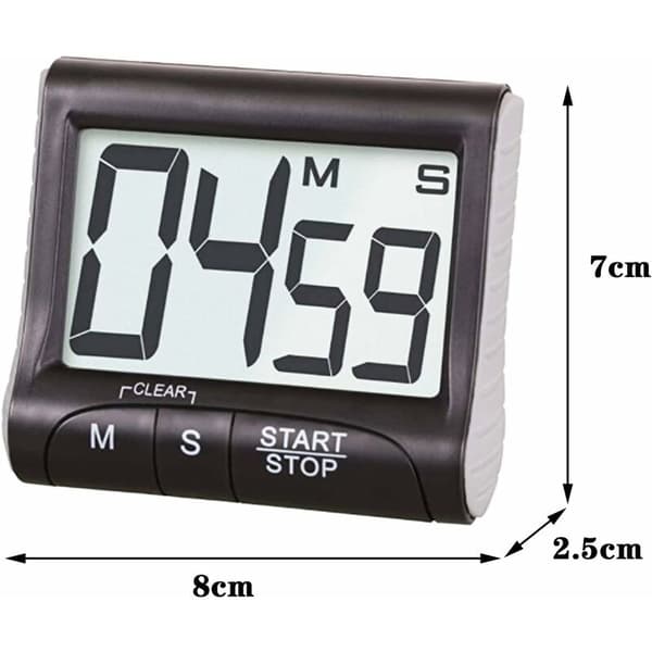 Køkken Timer, 24H Digital Magnetisk Elektronisk Køkken Timer Digital Timer,