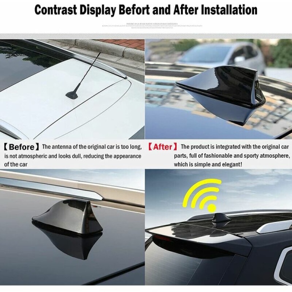 Universe Shark Fin Car Antenna - FM Radio Antenna with Waterproof Adhesive