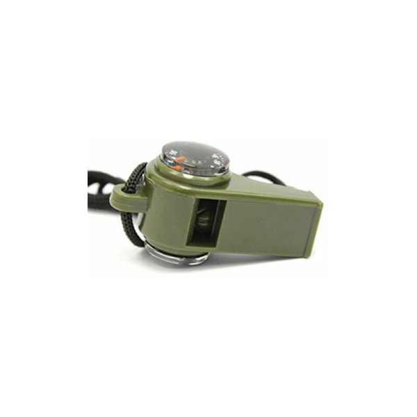 Nödöverlevnadsvisselpipa 3 i 1 Visselpipor med Kompass Termometer Lanyard